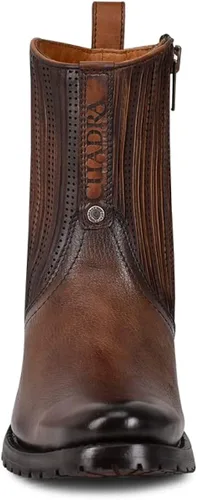 Vista 3 de Cuadra Botas urbanas para hombre en piel bovina con cremallera marrón