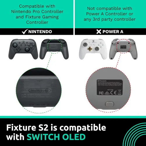 Vista 4 de Fixture S2 Bundle Gaming Console Monitor and Controller Mount with Carrying Case Compatible with Nintendo Switch OLED and Pro Controller