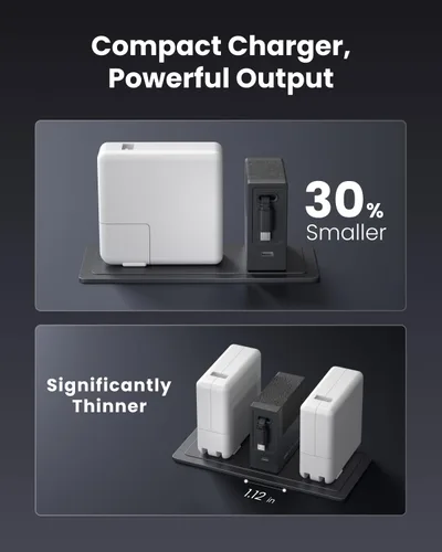Vista 7 de Gitryin Cargador micro USB portátil, cargador de pared retráctil con cable de carga de 33.5 pulgadas, bloque de carga rápida de 40 W con puerto USB