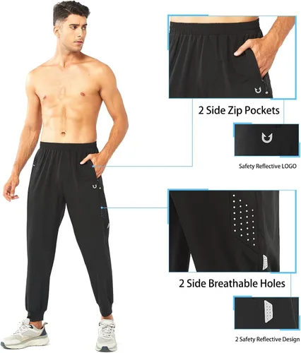 Vista 4 de NORTHYARD Pantalones deportivos de entrenamiento para hombre, ligeros, de secado rápido, pantalones deportivos para correr, gimnasio, pantalones