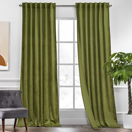 Vista 17 de KGORGE - Cortinas opacas de terciopelo beige de 84 pulgadas, 2 paneles para dormitorio