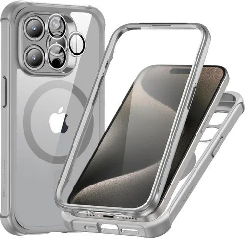 Vista 13 de ESR Funda para iPhone 14, compatible con MagSafe, funda de cuerpo completo a prueba de caídas de grado militar con protector de pantalla de vidrio