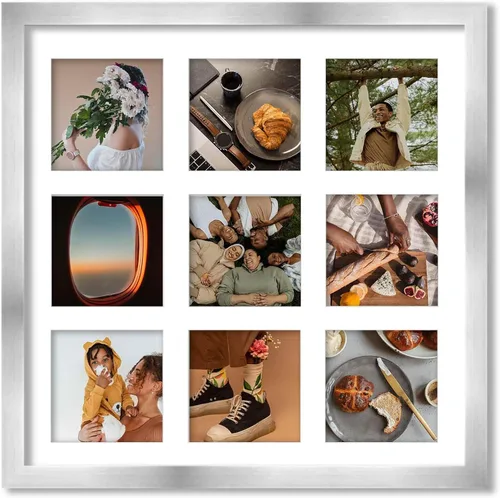 Vista 13 de Marco de fotos de Instagram mate marrón Barnwood para 1 foto