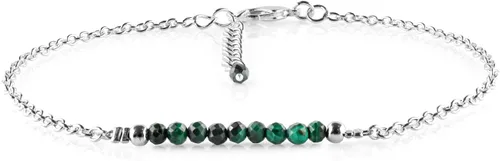 Vista 16 de YANARA Pulsera de tobillo para mujer, piedra de nacimiento natural, cuentas de piedras preciosas, tobillera delicada hecha a mano de 9 pulgadas +
