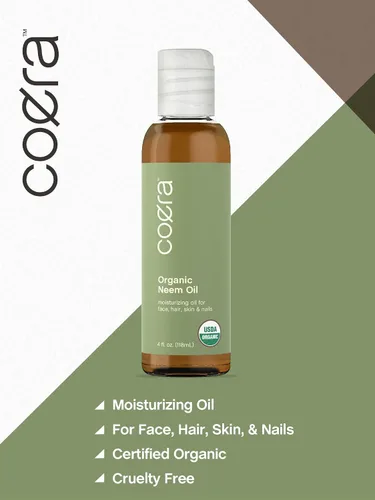 Vista 4 de Coera Aceite de neem para piel, cabello y uñas, 4 onzas líquidas, certificado orgánico, libre de parabenos, SLS y fragancias