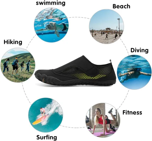 Vista 6 de Centipede Demon Zapatos de agua para natación, unisex, de secado rápido, para playa, senderismo, buceo, navegación, río, deportes acuáticos al aire