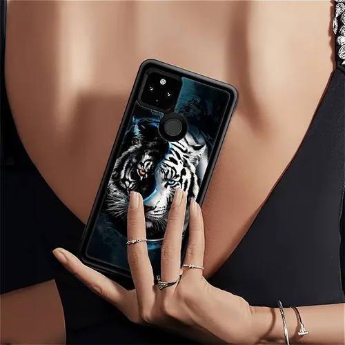 Vista 1885 de Compatible con Google Pixel 4A 5G Mobile Case Creative Acrylic Panel trasero Silicona Protección Grip especialmente diseñado para Google Pixel 4A 5G