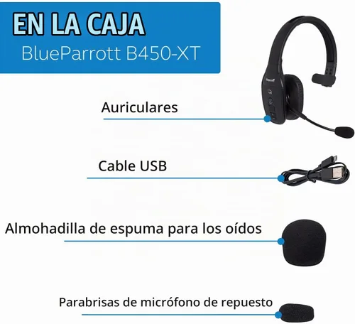 Vista 8 de VXi BlueParrott B450-XT, audífonos Bluetooth con cancelación de ruido