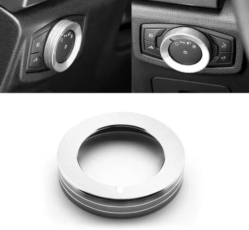Vista 15 de x xotic tech Anillo de cubierta de botón para interruptor de luz antiniebla, compatible con Ford Mustang 2015-2023, F-150 2015-2020, accesorios Negro