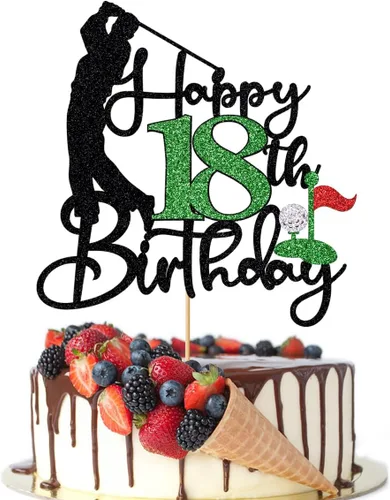 Vista 23 de Golf Happy 10th Birthday Cake Topper, Golfer/Sports Themed Birthday or Retirement Cake Decorations,Golf Ten 10 Years Old Ball Player Sport Themed