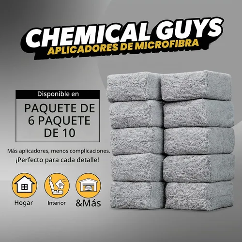 Vista 2 de Chemical Guys, Almohadillas aplicadoras de espuma para cera, sellador