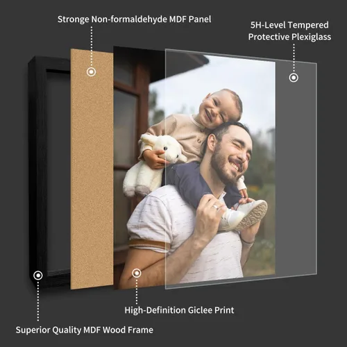 Vista 3 de Póster personalizado con tus fotos, impresiones artísticas personalizadas para colgar en la pared, póster enmarcado personalizado para pared, marco