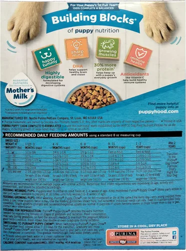 Vista 3 de Puppy Chow Comidas nutritivas completas para principiantes saludables de 16 oz (paquete de 2)