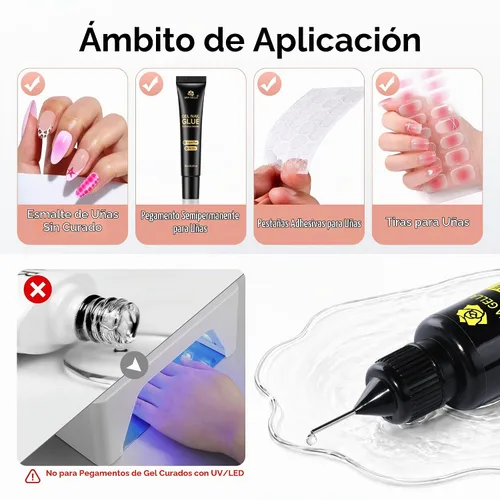 Vista 2 de UNA GELLA Nail Glue Remover for Press On Nails 20ml Pinpoint Acetone-Free
