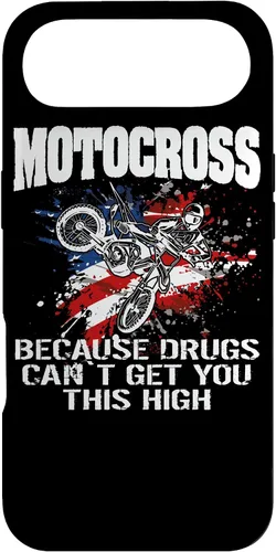 Vista 27 de Motocross Dirtbike MX Motorcycle Us Flag Case para iPhone 17