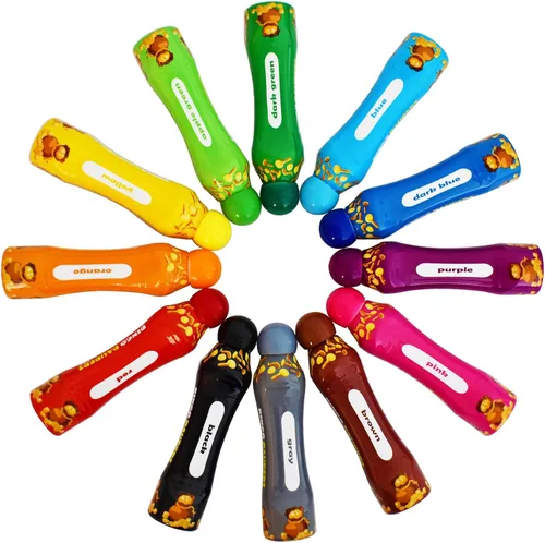 Vista 2 de Yuanhe Marcadores de Bingo - Marcadores de puntos de 85 g Dotted Bingo Dabbers/Dobbers para suministros de arte, Juego de 24 (12 colores)
