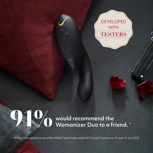 Vista 3 de Womanizer Duo 1 Vibrador de succión de clítoris para mujeres Juguete sexual para adultos con succión vibratoria Estimulador de clítoris y punto