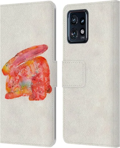 Vista 18 de Head Case Designs Officially Licensed Wyanne Quiet Creative Animals 2 Leather Book Wallet Case Cover Compatible with Motorola Moto Edge 40 Pro