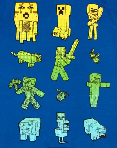 Vista 5 de Minecraft Characters - Camiseta de manga larga para niños, paquete de 2 unidades para niños y niños pequeños