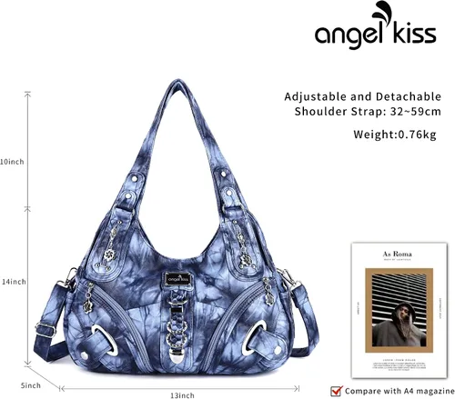 Vista 7 de Angelkiss Hobo Carteras y bolsos para mujeres Bolso de mano para mujeres Carteras grandes Bolsos de hombro diarios Purses, handbags, Handbag