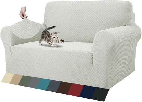 Vista 32 de ZNSAYOTX 1 Funda de silla Jacquard para sala de estar, funda de silla de alta elasticidad con brazos, antideslizante, apta para mascotas, funda