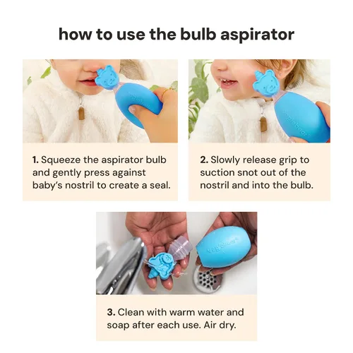 Vista 5 de oogiebear: Aspirador Nasal para Bebés - Removedor Seguro de Mocos y Cerumen para Recién Nacidos, Bebés, Niños Pequeños - Mejor que Jeringa, Succión