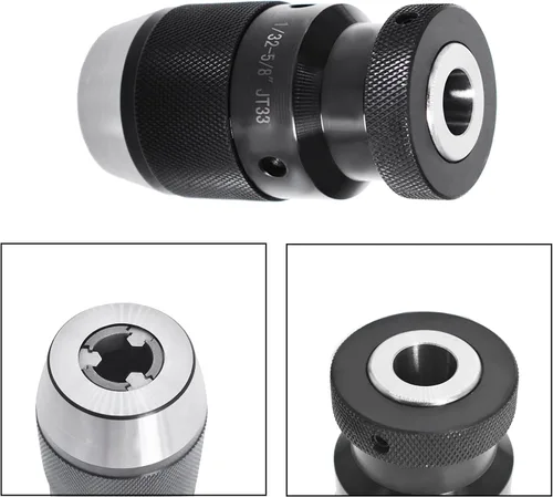 Vista 3 de 1/32-5/8 JT33 - Abrazadera de perforación autoaprietante sin llave con orificio cónico para fresadora de torno CNC