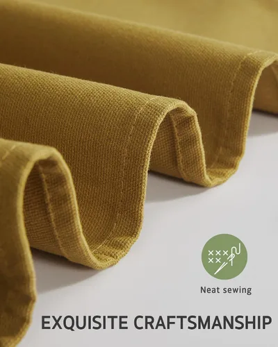 Vista 6 de Syntus Delantal de chef para hombres y mujeres, delantal de cocina con bolsillos, delantales ajustables resistentes a las manchas, 1 paquete, marrón