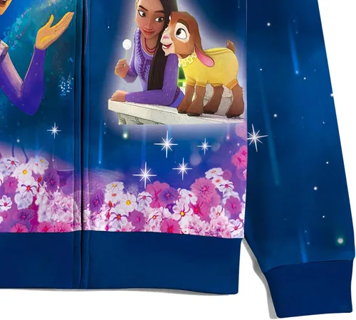 Vista 5 de Poterloy Sudadera con capucha Asha Princess para niñas, adecuada para otoño e invierno, talla 3-12 años