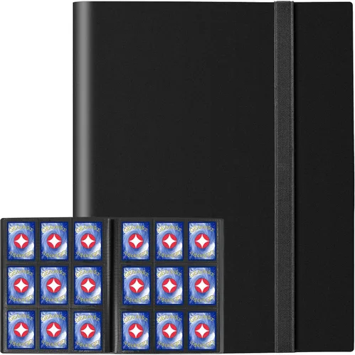 Vista 15 de GEAoffice Carpeta de tarjetas, 9 bolsillos, carpeta de álbum de tarjetas intercambiables, carpeta de bolsillo de carga lateral 360 para tarjetas