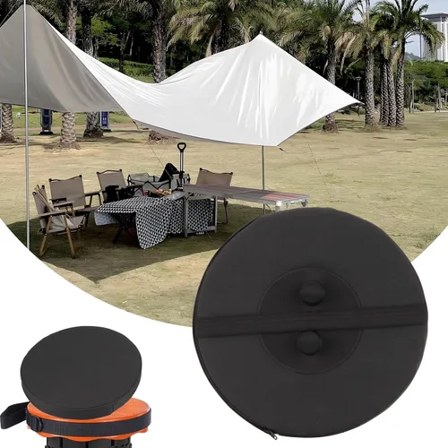 Vista 5 de Cojín de Taburete Telescópico con Espuma con Memoria, Almohadillas de Silla de Taburete Plegable Redondo Engrosado, Cojín de Taburete Plegable