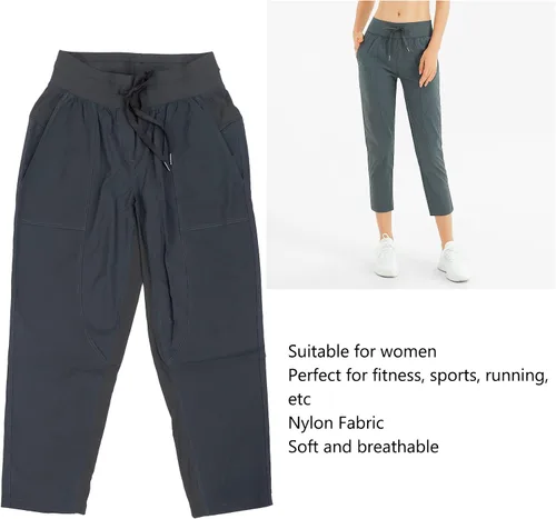 Vista 2 de Betued Com, Fitness Jogging Pants fortable Yoga Pants Breathable Quick Dry Sweatpants Sweatpants Women Casual Drawstring Nylo