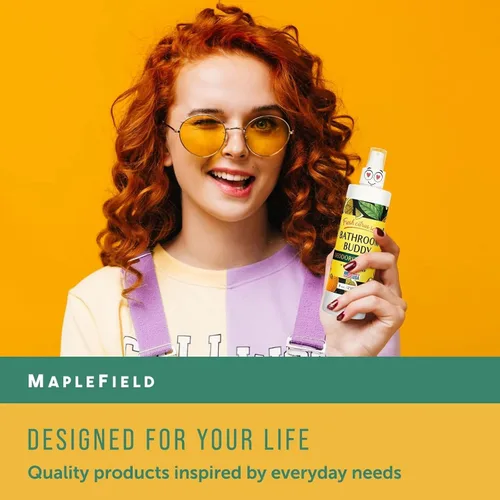 Vista 9 de Maplefield Spray desodorante para inodoro, eliminación rápida de olores y desodorante de baño, aroma cítrico y ambientador de baño, tamaño compacto