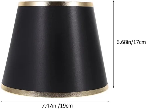 Vista 3 de Angoily Pantallas pequeñas para lámparas de mesa, pantalla moderna de tela de barril E27, cubierta de pantalla para dormitorio, escritorio, luces