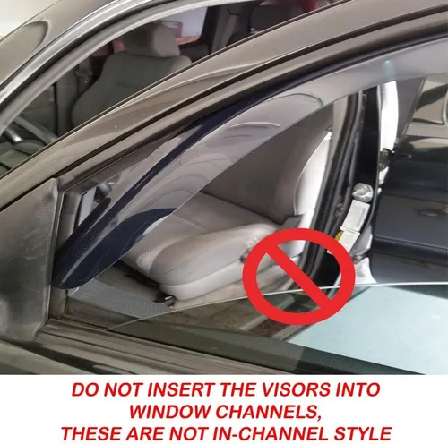 Vista 8 de Viseras de lluvia ahumadas fuera del canal de ventilación de ventana para Toyota Corolla 2014-2017