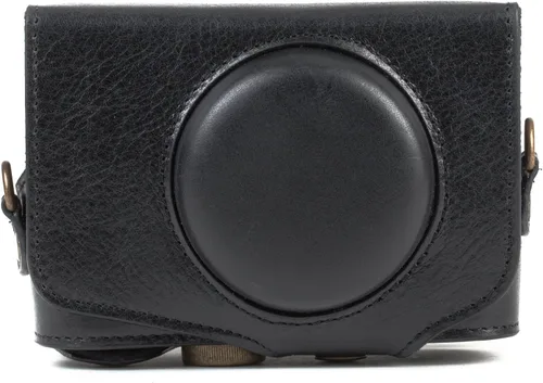 Vista 8 de MegaGear MG1176 Canon PowerShot SX740 HS, SX730 HS Ever Ready Funda De Cuero Genuino Con Correa - Negro