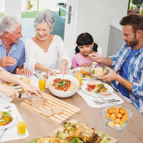 Vista 5 de 12 cestas cuadradas de acero inoxidable para freír con asa, cestas de alimentos para servir reutilizables, mini freidora con cesta para cocina