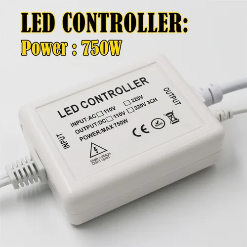 Vista 2 de Adaptador de fuente de alimentación con receptor IR+23 teclas de control remoto para 360° LED NEON Light (16.4 ft-65.6 ft)