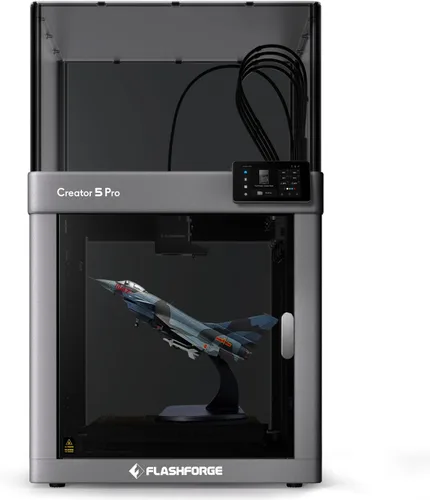 Vista 7 de Impresora 3D Flashforge Adventurer 5M para Principiantes, Impresión Rápida de 600mm/s, Conducción Directa (280°C), Nivelación Automática, Plataforma