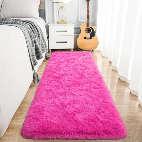 Vista 71 de Noahas Alfombras de Área Grandes y Esponjosas de 5x8 pies para Sala de Estar y Dormitorio, Alfombra Gruesa de Pelo Largo Beige y Blanca, Alfombra