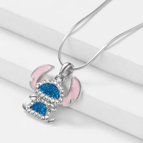Vista 3 de Stich - Collar de regalo de cumpleaños con temática para niñas, accesorio de joyería para adolescentes, relleno de calcetín de Navidad de moda