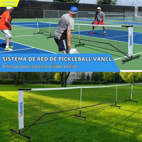Vista 7 de Pro Pickleball Net Portable with Wheels – 22ft Heavy Duty Pickleball Net System with Sturdy Aluminum Frame for Outdoor & Indoor – Nylon Net &