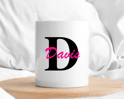Vista 4 de Taza de café con nombre personalizado, taza de café con monograma, nombre personalizado y taza de café inicial, taza de café al mejor precio