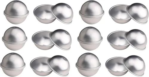 Vista 5 de Warmbuy 12 Piezas Moldes de Metal DIY para Bombas de Baño, Juego de 6