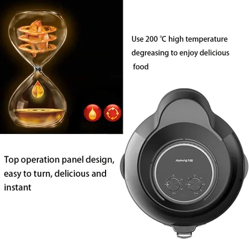 Vista 4 de Freidora de aire eléctrica, freidora de aire de gran capacidad para el hogar, freidora de aire de gran capacidad de 5 litros, freidora saludable sin