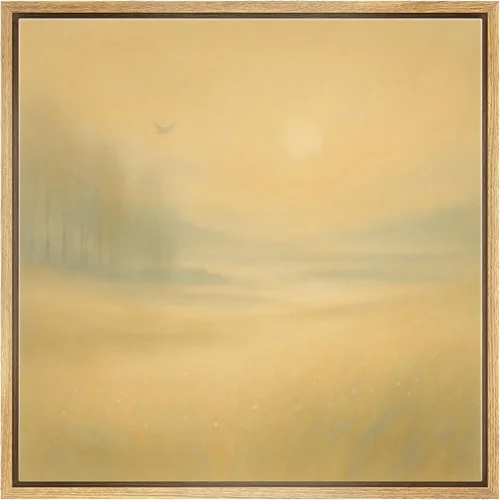 Vista 14 de SIGNWIN Lienzo enmarcado para pared, diseño retro de cielo azul y nube, paisaje, naturaleza, ilustraciones de área silvestre, bellas artes, casa