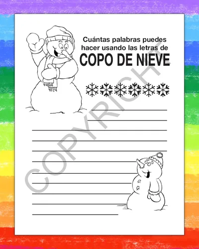 Vista 4 de ZOCO - Diversión navideña (versión en español) - Libros para colorear personalizados (paquete de 25 unidades, con crayones) - Unas Vacaciones