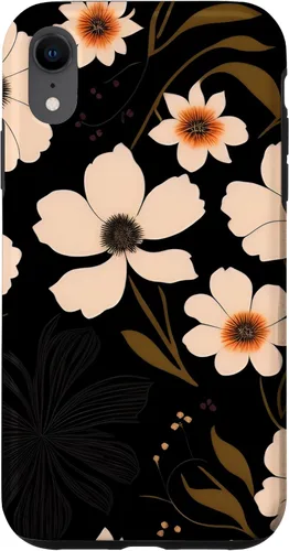 Vista 8 de Funda para iPhone 14 de flores silvestres botánicas de peonías verde oliva
