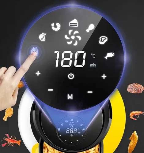 Vista 5 de Horno freidora de aire, pantalla digital de 5.4 cuartos de galón, preajustes de cocción con 7 ajustes preestablecidos táctiles, cocción en horno