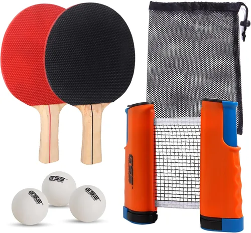 Vista 12 de GSE Games & Sports Expert - Red y postes de tenis de mesa retráctil Red de repuesto ajustable de Ping Pong (4 colores)